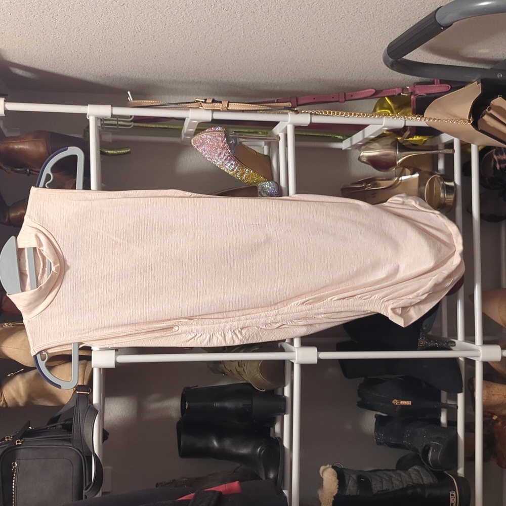 Pink high neck ruched top